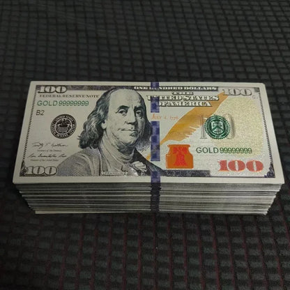 5~100pcs US 100 Dollar Bills 100 Dollars Silver Plated Banknote Collectible Currency Souvenir Business Gifts