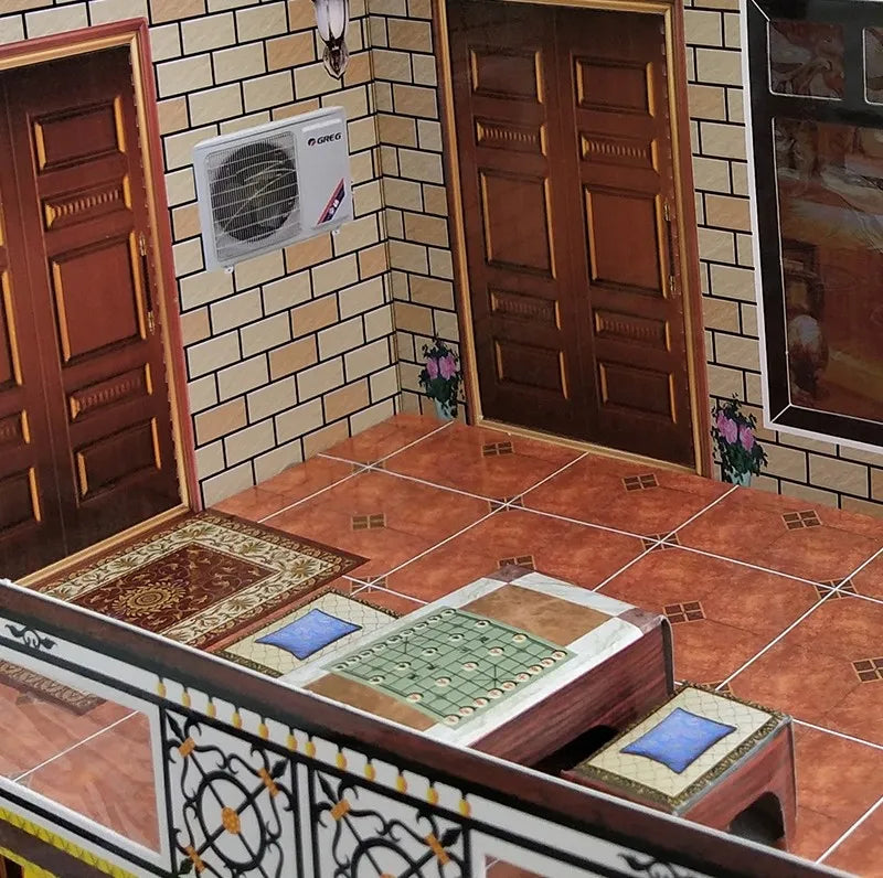 Large Paper House, Paper-tied Villa, Westernized House Sacrifice Goods, Qingming Burn-free Assembly Qingming Festival