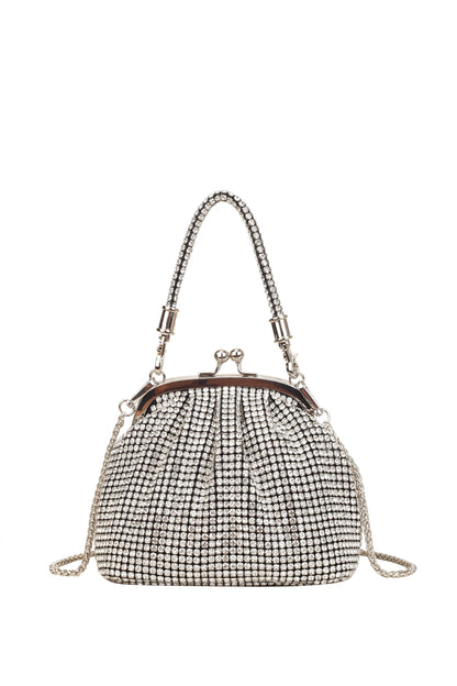 Sparkling diamond-studded women's handbag