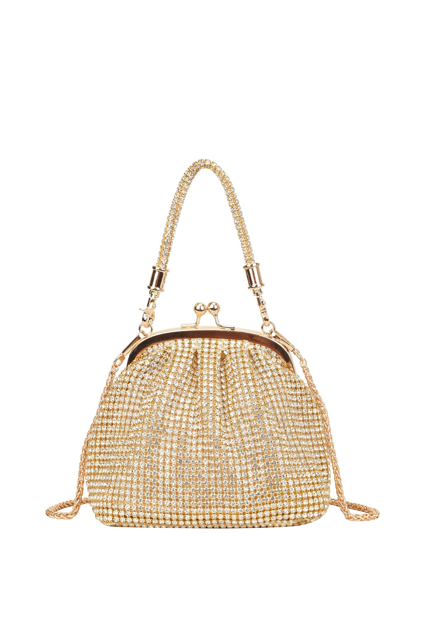 Sparkling diamond-studded women's handbag