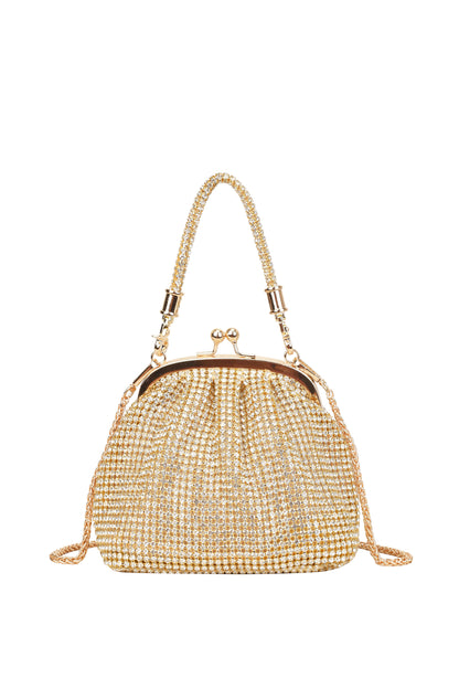 Sparkling diamond-studded women's handbag