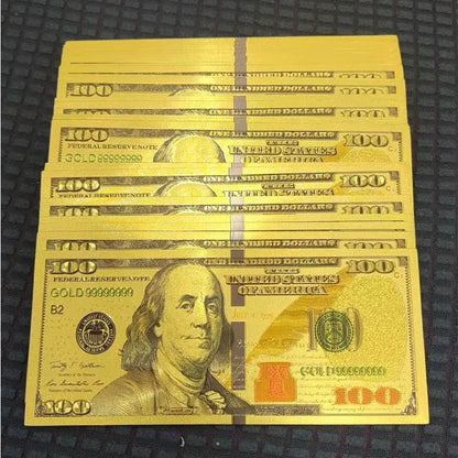 20~100pcs USA 100 Dollars Bills 24k Gold Foil Banknotes USD Money Banknotes Crafts for Collection