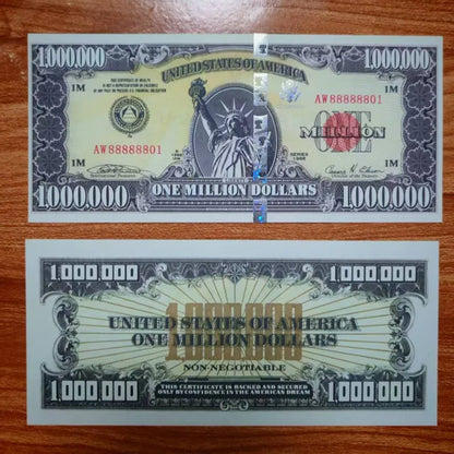 20~1000pcs  US One Million Dollars US Dollars Paper Bills Banknotes Non-currency Ancestors Money Statue of Liberty