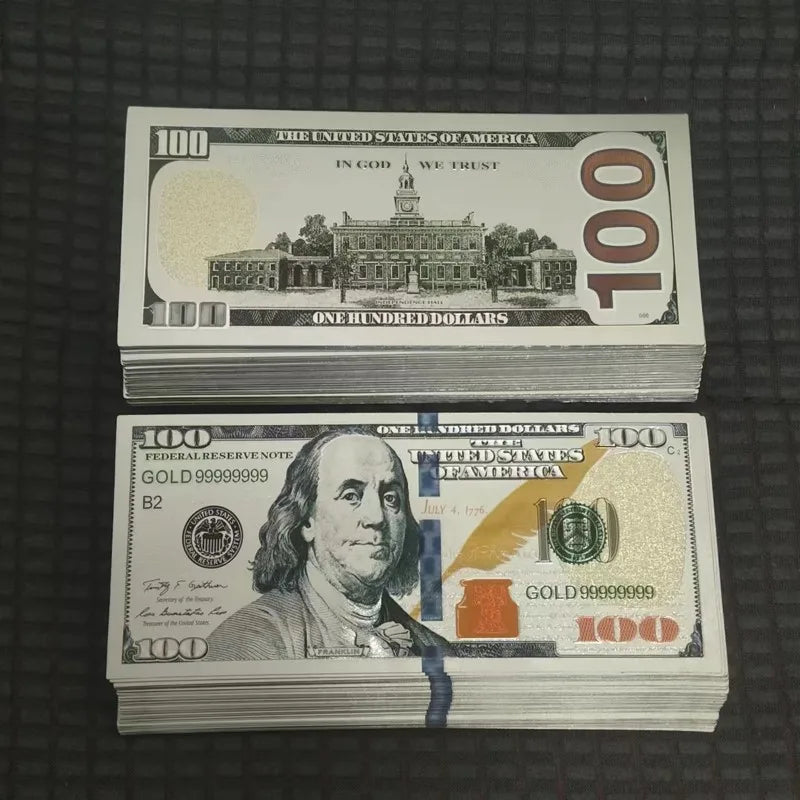 20~100pcs USA 100 Dollars Bills 24k Gold Foil Banknotes USD Money Banknotes Crafts for Collection