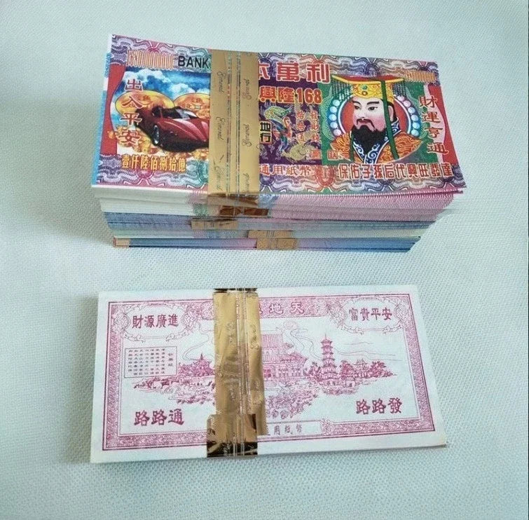 Ancestral Money 500/1000 Sheets of Spirit Money Well-informed Banknotes Funeral Offerings Ancestors Bring Good Luck Paper Money