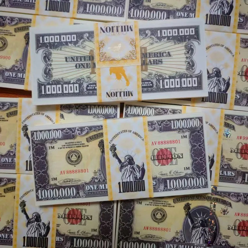 20~1000pcs  US One Million Dollars US Dollars Paper Bills Banknotes Non-currency Ancestors Money Statue of Liberty
